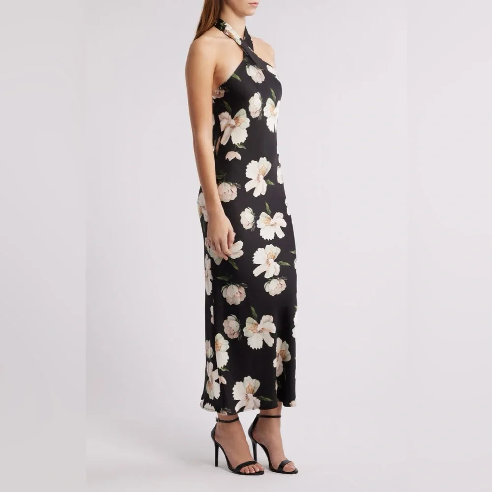 PETAL & PUP Grasie Floral Print Halter Cocktail Dress ❤️NWT❤️IN STORES❤️ - Picture 3 of 5